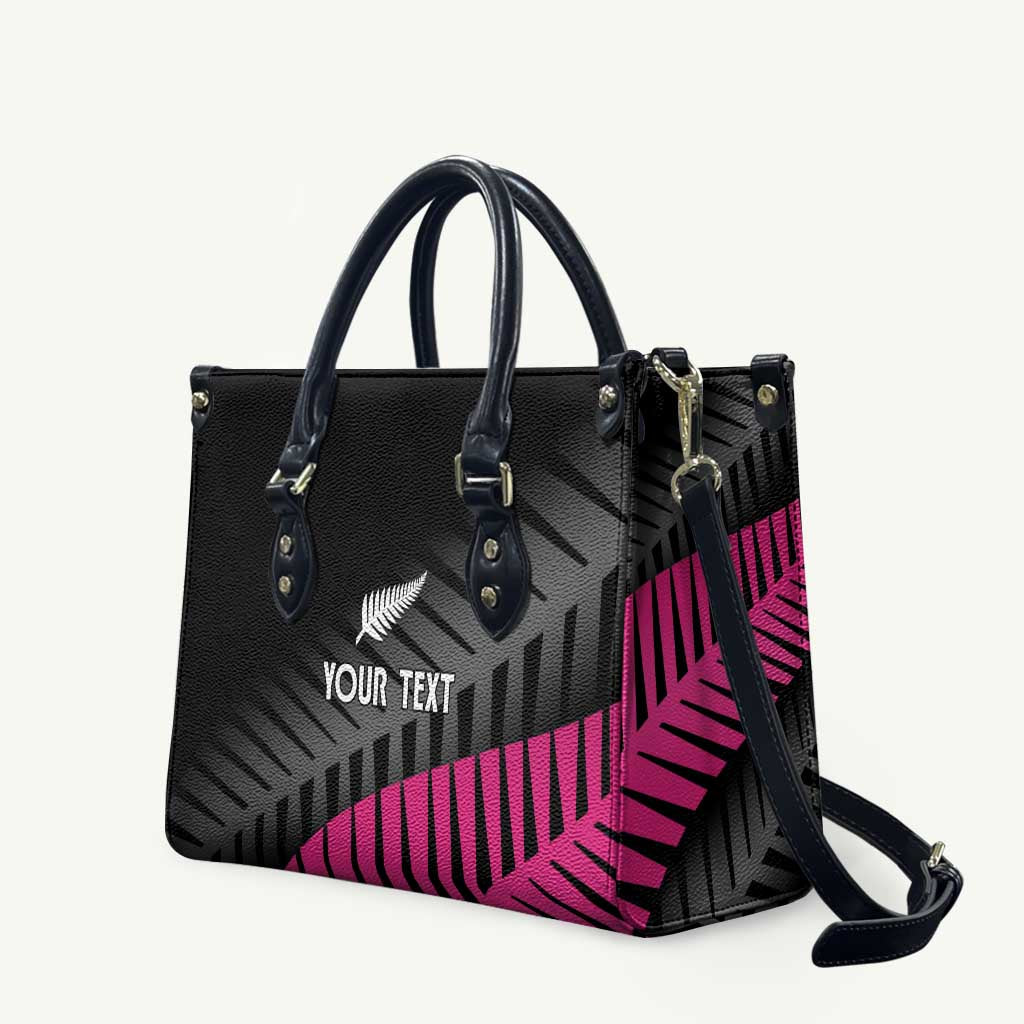 New Zealand Silver Fern Rugby Custom Leather Bag 2025 All Black Go Champions - Polynesian Pride