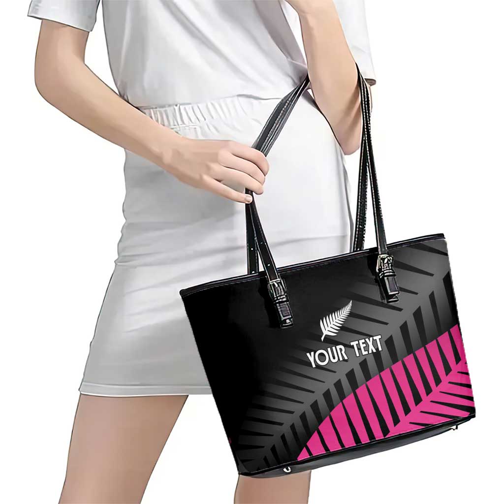 New Zealand Silver Fern Rugby Custom Leather Tote Bag 2025 All Black Go Champions - Polynesian Pride