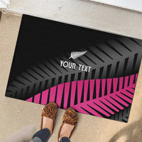 New Zealand Silver Fern Rugby Custom Rubber Doormat 2025 All Black Go Champions - Polynesian Pride