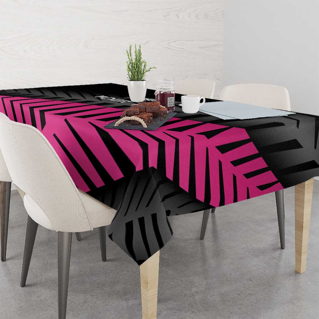 New Zealand Silver Fern Rugby Custom Tablecloth 2025 All Black Go Champions - Polynesian Pride