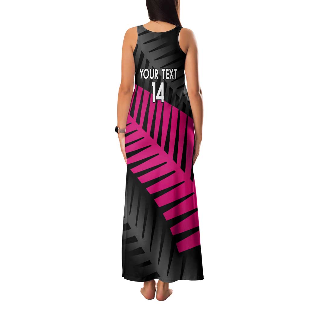 New Zealand Silver Fern Rugby Custom Tank Maxi Dress 2025 All Black Go Champions - Polynesian Pride