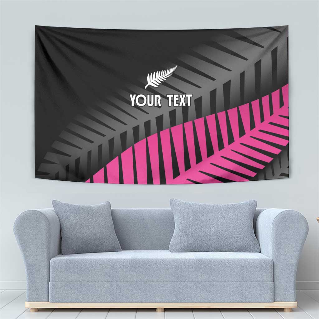 New Zealand Silver Fern Rugby Custom Tapestry 2025 All Black Go Champions - Polynesian Pride