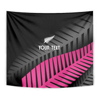 New Zealand Silver Fern Rugby Custom Tapestry 2025 All Black Go Champions - Polynesian Pride