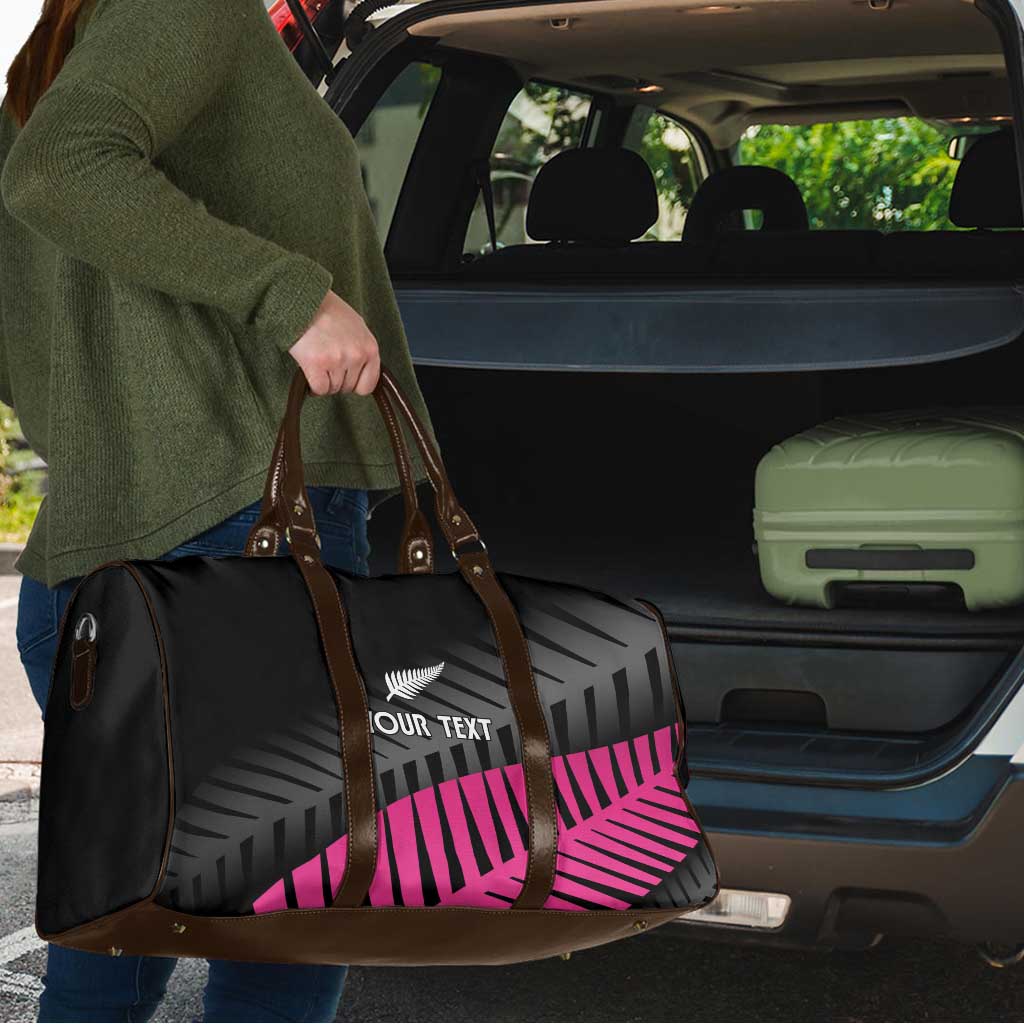 New Zealand Silver Fern Rugby Custom Travel Bag 2025 All Black Go Champions - Polynesian Pride
