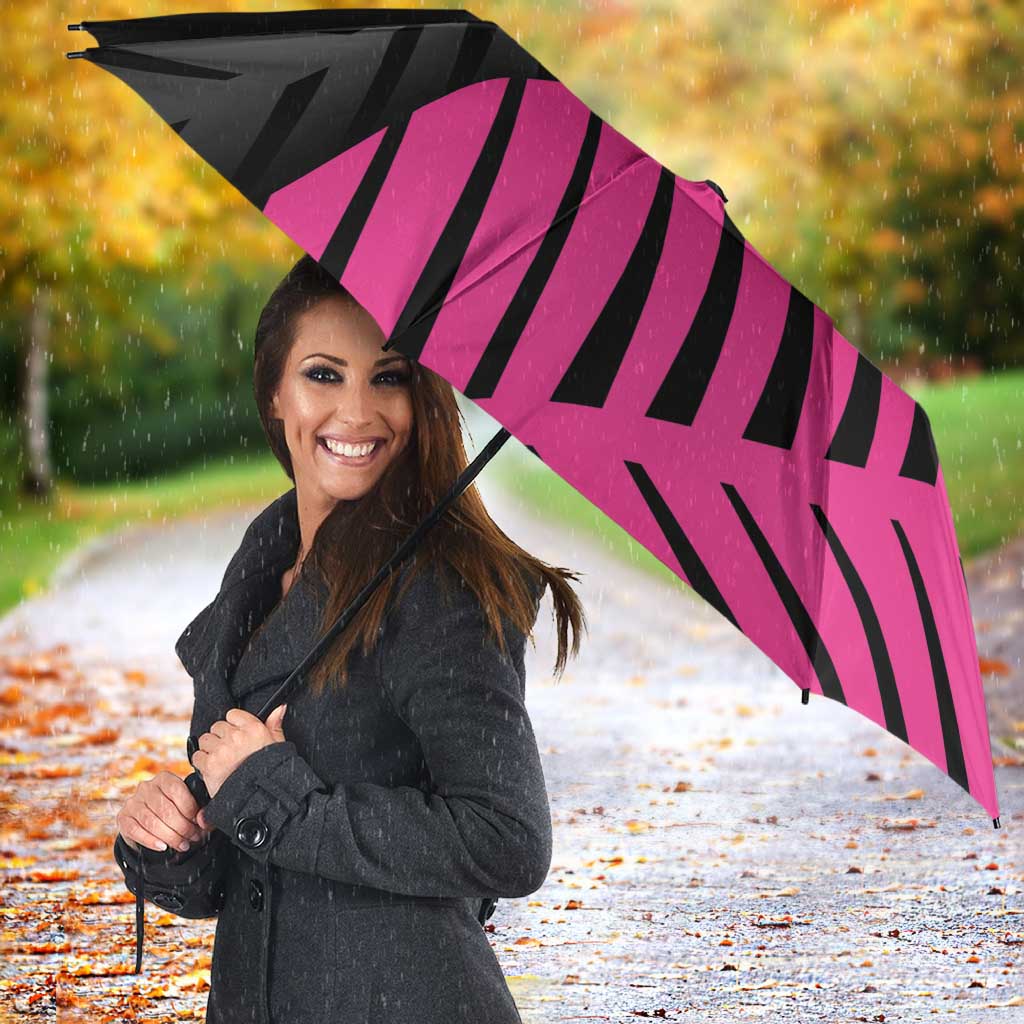 New Zealand Silver Fern Rugby Custom Umbrella 2025 All Black Go Champions - Polynesian Pride