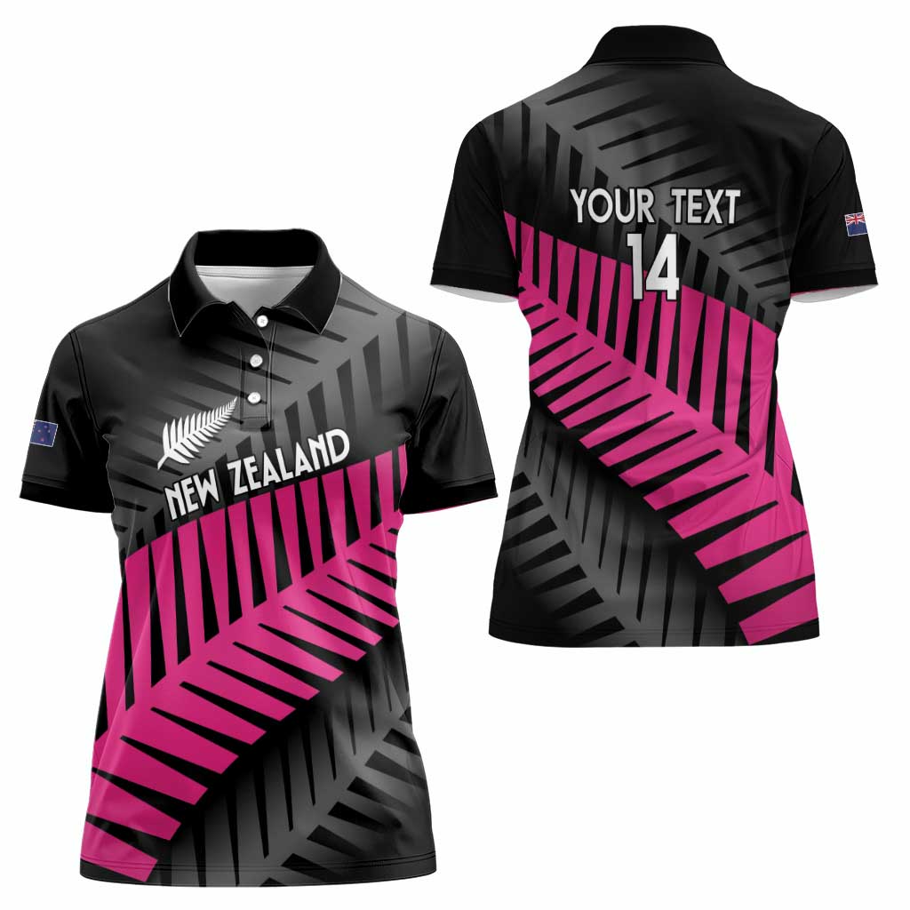 New Zealand Silver Fern Rugby Custom Women Polo Shirt 2025 All Black Go Champions - Polynesian Pride