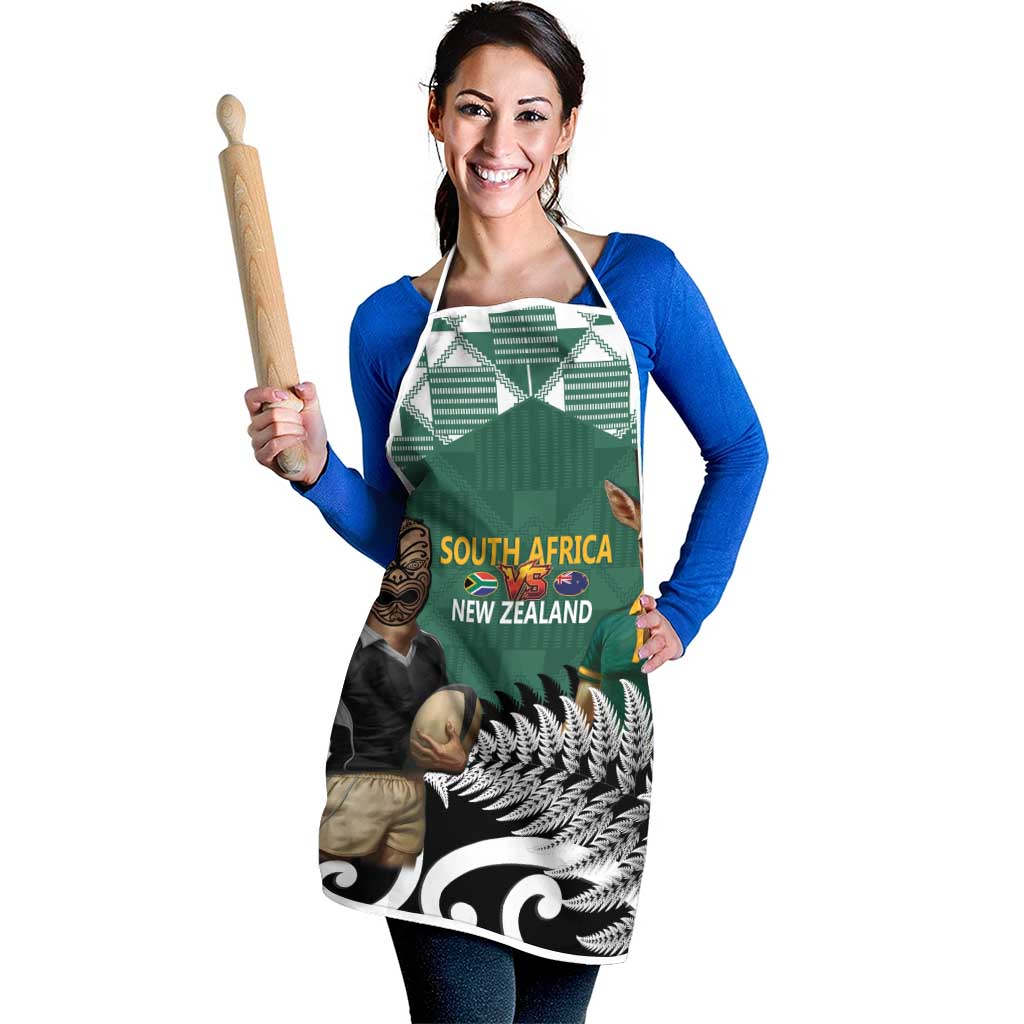 New Zealand South Africa Rugby Apron Springboks Kente All Black Maori Together - Polynesian Pride
