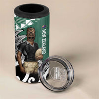 New Zealand South Africa Rugby 4 in 1 Can Cooler Tumbler Springboks Kente All Black Maori Together - Polynesian Pride