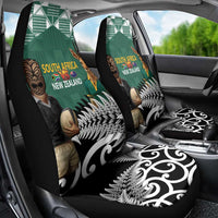 New Zealand South Africa Rugby Car Seat Cover Springboks Kente All Black Maori Together - Polynesian Pride