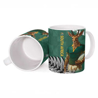 New Zealand South Africa Rugby Ceramic Mug Springboks Kente All Black Maori Together - Polynesian Pride