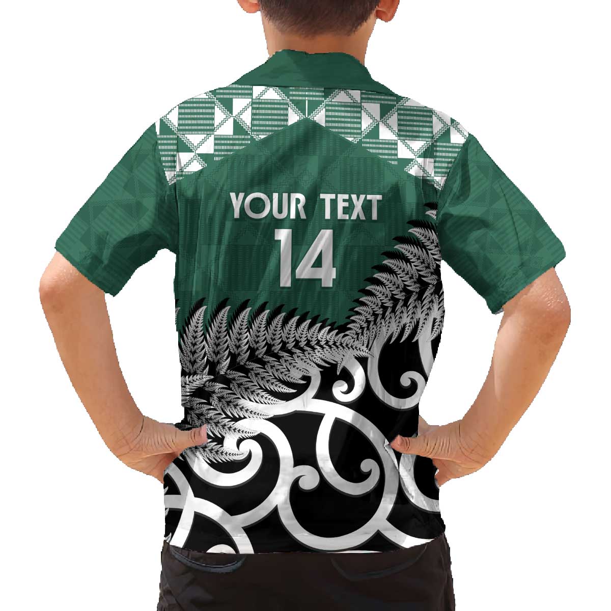 New Zealand South Africa Rugby Custom Family Matching Off The Shoulder Long Sleeve Dress and Hawaiian Shirt Springboks Kente All Black Maori Together - Polynesian Pride
