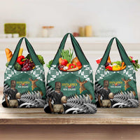 New Zealand South Africa Rugby Grocery Bag Springboks Kente All Black Maori Together - Polynesian Pride