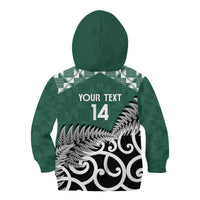 New Zealand South Africa Rugby Custom Kid Hoodie Springboks Kente All Black Maori Together - Polynesian Pride