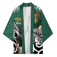 New Zealand South Africa Rugby Custom Kimono Springboks Kente All Black Maori Together - Polynesian Pride