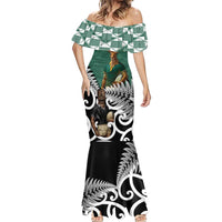 New Zealand South Africa Rugby Custom Mermaid Dress Springboks Kente All Black Maori Together - Polynesian Pride