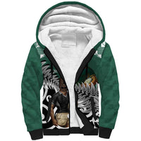 New Zealand South Africa Rugby Custom Sherpa Hoodie Springboks Kente All Black Maori Together - Polynesian Pride