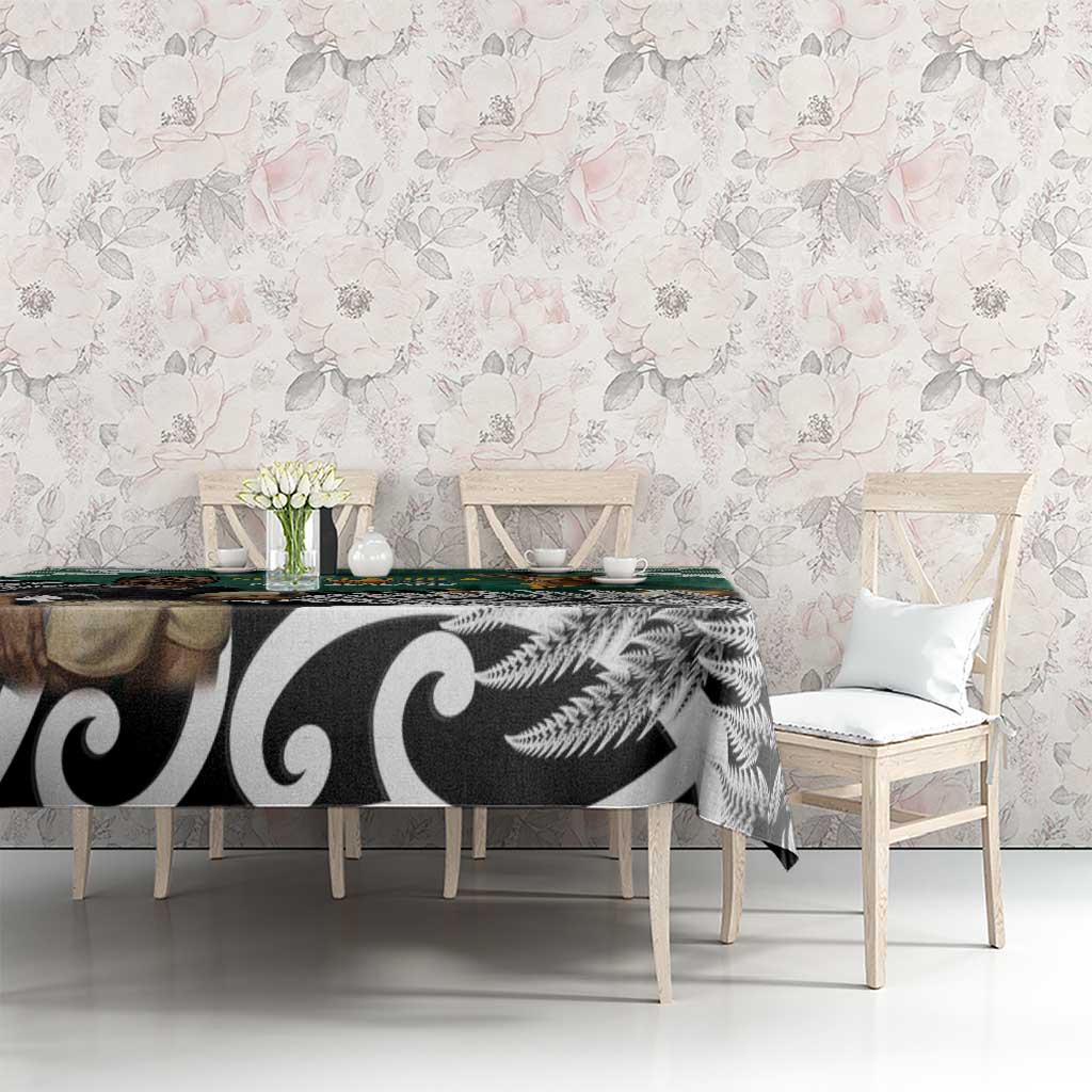 New Zealand South Africa Rugby Tablecloth Springboks Kente All Black Maori Together - Polynesian Pride