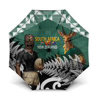 New Zealand South Africa Rugby Umbrella Springboks Kente All Black Maori Together - Polynesian Pride