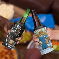 New Zealand Argentina Rugby 4 in 1 Can Cooler Tumbler 2025 Los Pumas All Black Together - Polynesian Pride