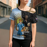 New Zealand Argentina Rugby Custom Cross Shoulder Shirt 2025 Los Pumas All Black Together - Polynesian Pride