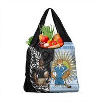 New Zealand Argentina Rugby Grocery Bag 2025 Los Pumas All Black Together - Polynesian Pride
