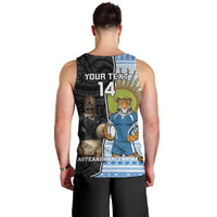 New Zealand Argentina Rugby Custom Men Tank Top 2025 Los Pumas All Black Together - Polynesian Pride