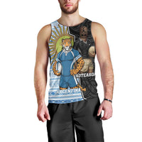 New Zealand Argentina Rugby Custom Men Tank Top 2025 Los Pumas All Black Together - Polynesian Pride
