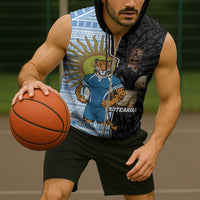 New Zealand Argentina Rugby Custom Sleeveless Zip Hoodie 2025 Los Pumas All Black Together - Polynesian Pride