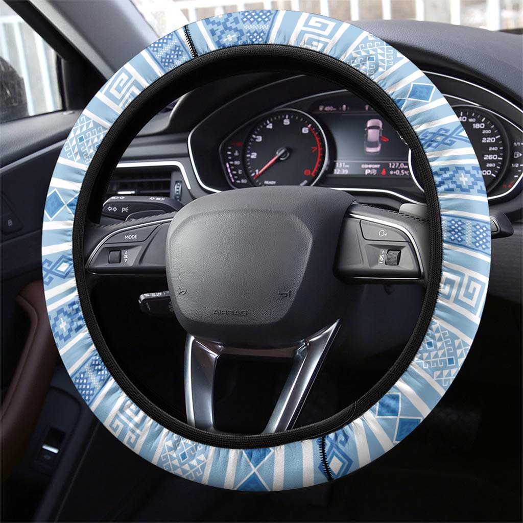 New Zealand Argentina Rugby Steering Wheel Cover 2025 Los Pumas All Black Together - Polynesian Pride