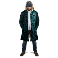 New Zealand Skull Darts Cloak Aotearoa Maori Chest Tattoo Stylized Teal - Polynesian Pride