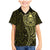 New Zealand Skull Darts Family Matching Mermaid Dress and Hawaiian Shirt Aotearoa Maori Chest Tattoo Stylized Gold - Polynesian Pride