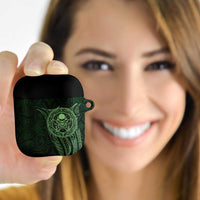 New Zealand Skull Darts AirPods Case Aotearoa Maori Chest Tattoo Stylized Green - Polynesian Pride