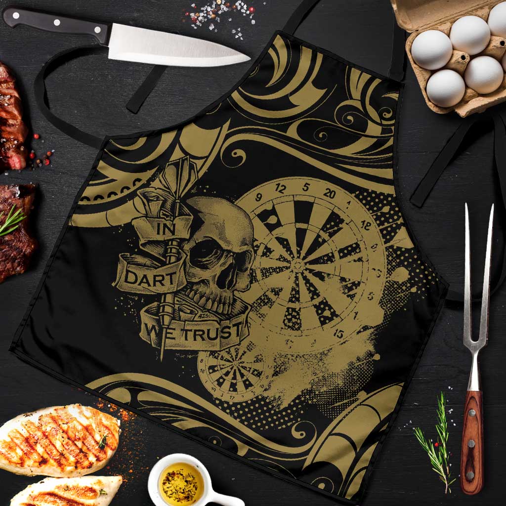 New Zealand Darts Apron Skull In Dart We Trust Maori Pattern - Polynesian Pride