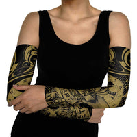 New Zealand Darts Arm Sleeves Skull In Dart We Trust Maori Pattern - Polynesian Pride