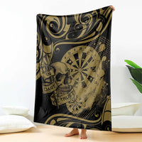 New Zealand Darts Blanket Skull In Dart We Trust Maori Pattern - Polynesian Pride