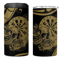 New Zealand Darts 4 in 1 Can Cooler Tumbler Skull In Dart We Trust Maori Pattern - Polynesian Pride