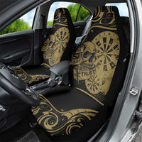 New Zealand Darts Car Seat Cover Skull In Dart We Trust Maori Pattern - Polynesian Pride