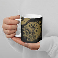 New Zealand Darts Ceramic Mug Skull In Dart We Trust Maori Pattern - Polynesian Pride