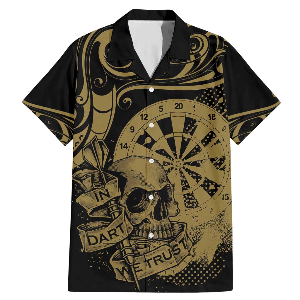 New Zealand Darts Family Matching Mermaid Dress and Hawaiian Shirt Skull In Dart We Trust Maori Pattern - Polynesian Pride