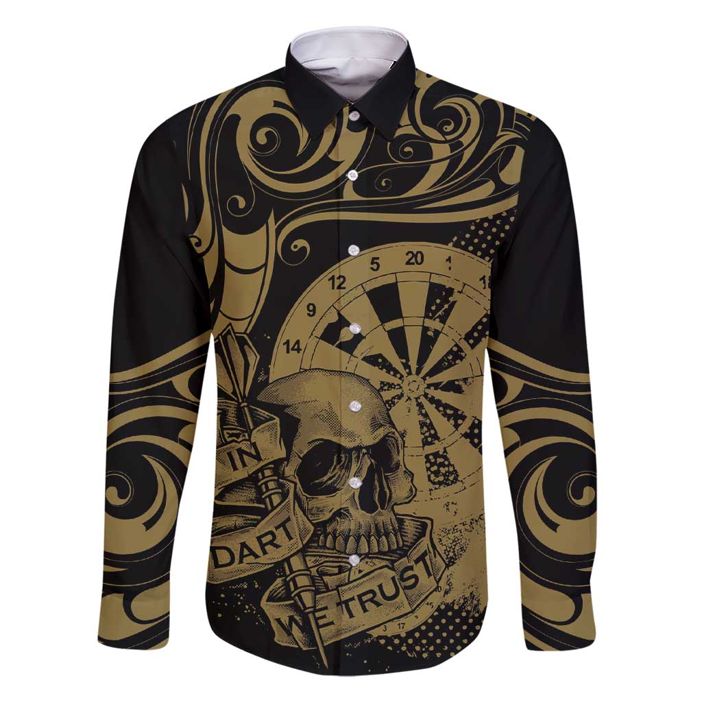 New Zealand Darts Family Matching Short Sleeve Bodycon Dress and Hawaiian Shirt Skull In Dart We Trust Maori Pattern - Polynesian Pride
