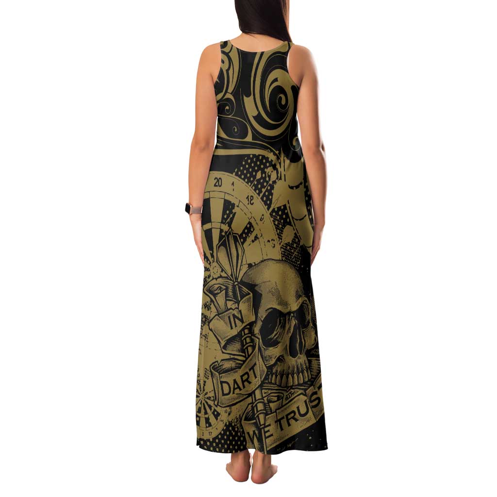 New Zealand Darts Family Matching Tank Maxi Dress and Hawaiian Shirt Skull In Dart We Trust Maori Pattern - Polynesian Pride