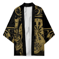 New Zealand Darts Kimono Skull In Dart We Trust Maori Pattern - Polynesian Pride