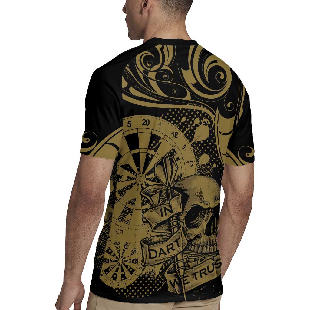 New Zealand Darts Rugby Jersey Skull In Dart We Trust Maori Pattern - Polynesian Pride