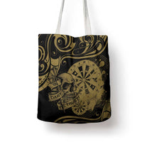 New Zealand Darts Tote Bag Skull In Dart We Trust Maori Pattern - Polynesian Pride