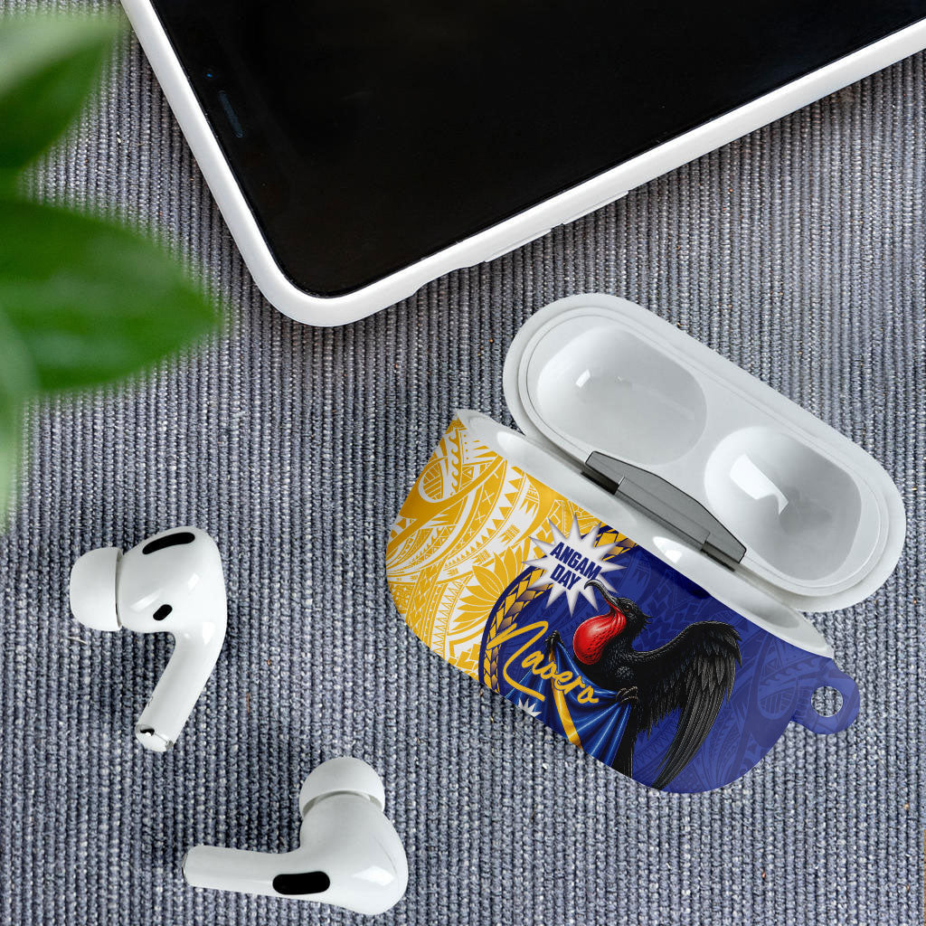 Nauru Angam Day AirPods Case Naoero Frigatebird With Flag Proud