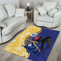 Nauru Angam Day Area Rug Naoero Frigatebird With Flag Proud