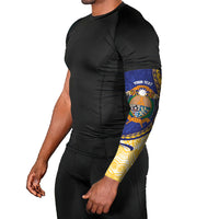 Personalised Nauru Angam Day Arm Sleeves Naoero Frigatebird With Flag Proud