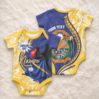 Personalised Nauru Angam Day Baby Onesie Naoero Frigatebird With Flag Proud