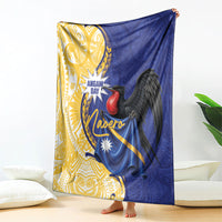 Nauru Angam Day Blanket Naoero Frigatebird With Flag Proud