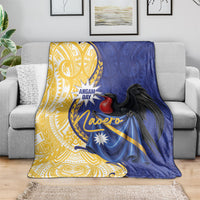 Nauru Angam Day Blanket Naoero Frigatebird With Flag Proud